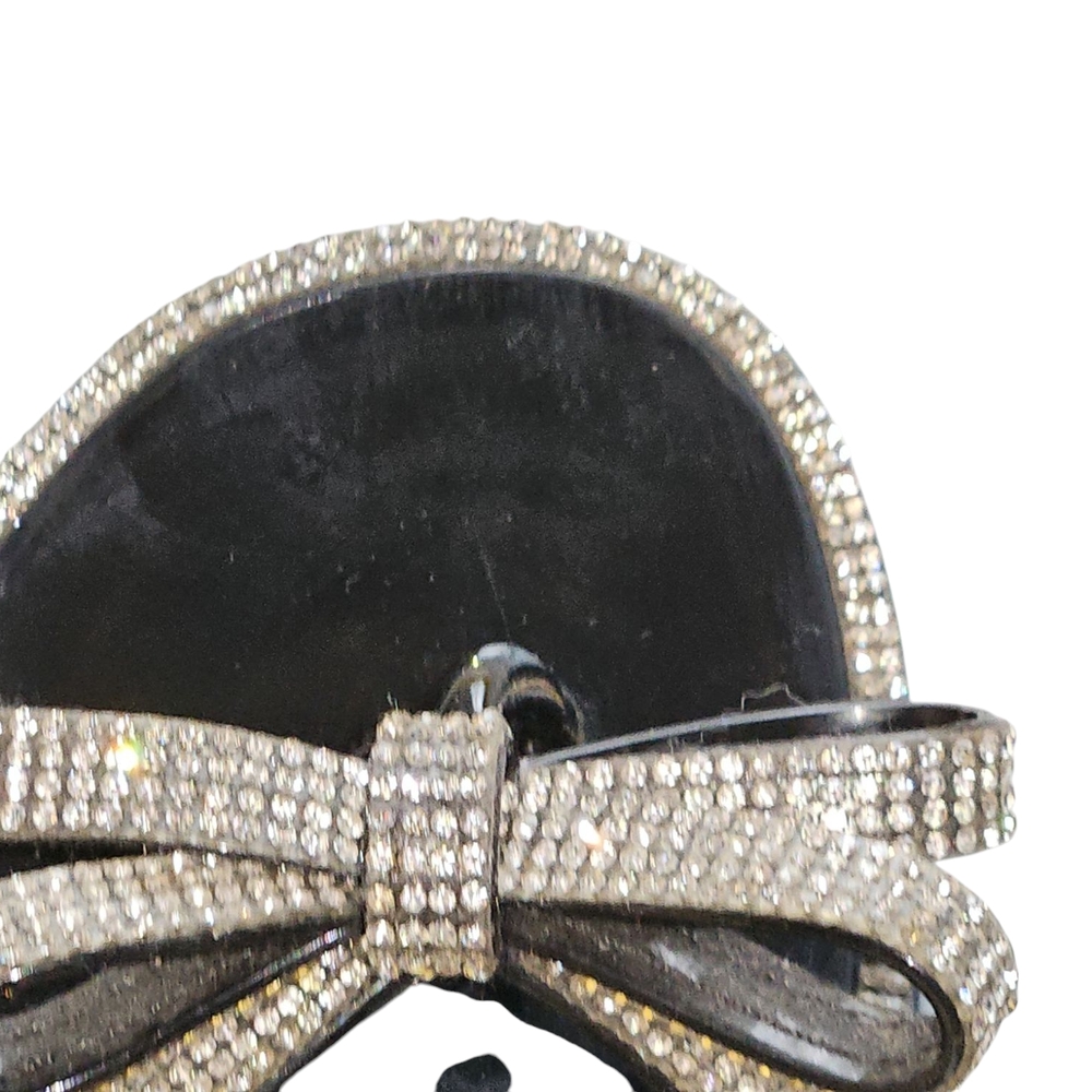 Nicole Miller Black Glamorous Sandals with Rhinestones 9 - Picture 3 of 4